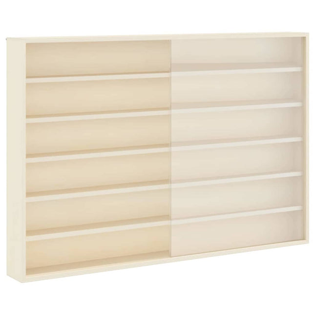 Vægdisplaykasse med hylde Beige 80 x 8,5 x 54 cm Krydsfinér