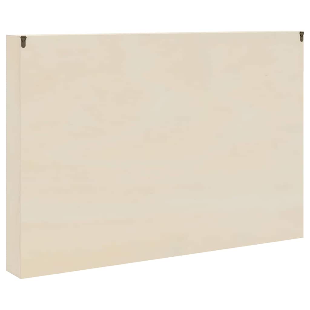 Vægdisplaykasse med hylde Beige 80 x 8,5 x 54 cm Krydsfinér