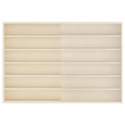 Vægdisplaykasse med hylde Beige 80 x 8,5 x 54 cm Krydsfinér