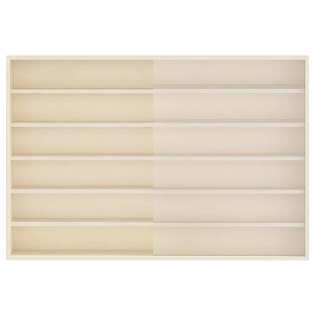 Vægdisplaykasse med hylde Beige 80 x 8,5 x 54 cm Krydsfinér