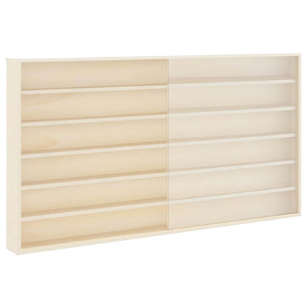 Vægdisplaykasse med hylde Beige 100 x 8,5 x 54 cm Krydsfinér