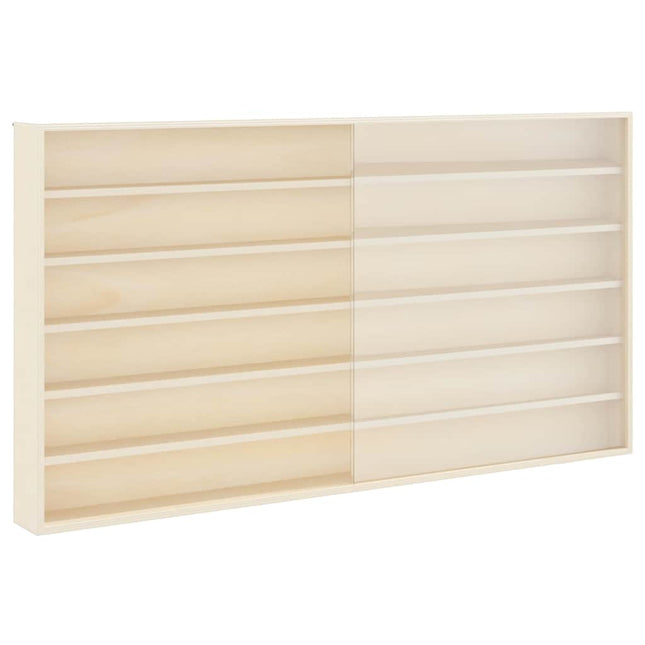 Vægdisplaykasse med hylde Beige 100 x 8,5 x 54 cm Krydsfinér