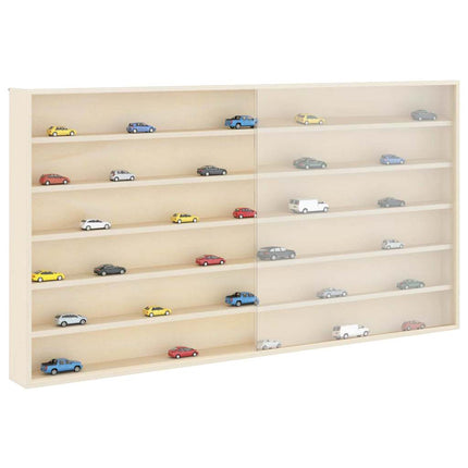 Vægdisplaykasse med hylde Beige 100 x 8,5 x 54 cm Krydsfinér