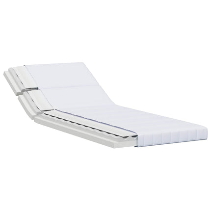 Udvidelig skummadras 80 x 200 cm Hvid