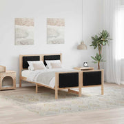 Sengestel Brun og sort 120 x 200 cm Massivt fyrretræ