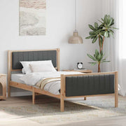 Sengestel brun og mørkegrå 100 x 200 cm Massivt fyrretræ