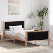 Sengestel Brun og sort 100 x 200 cm Massivt fyrretræ