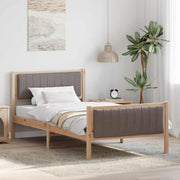Sengestel Brun og taupe 100 x 200 cm Massivt fyrretræ