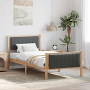 Sengestel brun og mørkegrå 90 x 190 cm Massivt fyrretræ