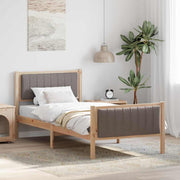 Sengestel Brun og taupe 90 x 190 cm Massivt fyrretræ