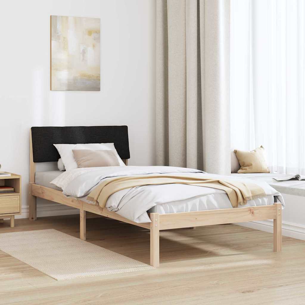 Sengestel Brun og sort 90 x 200 cm Massivt fyrretræ
