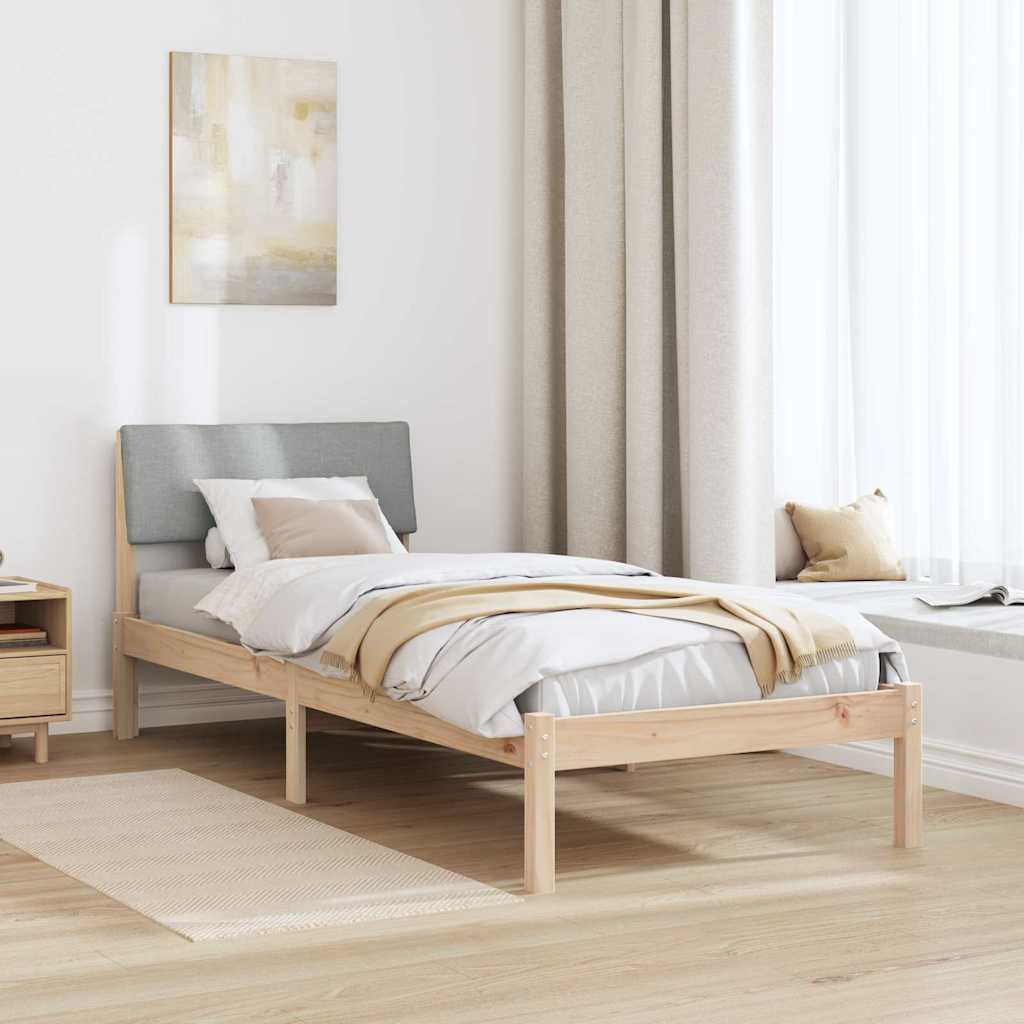 Sengestel Brun og lys grå 80 x 200 cm Massivt fyrretræ