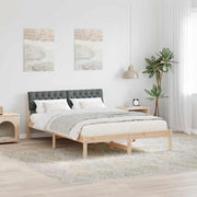 Sengestel brun og mørkegrå 160 x 200 cm Massivt fyrretræ