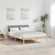 Sengestel Brun og lys grå 150 x 200 cm Massivt fyrretræ