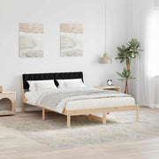 Sengestel Brun og sort 140 x 200 cm Massivt fyrretræ