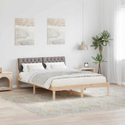 Sengestel Brun og taupe 140 x 200 cm Massivt fyrretræ