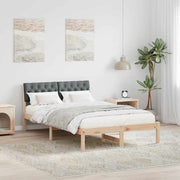 Sengestel brun og mørkegrå 120 x 200 cm Massivt fyrretræ