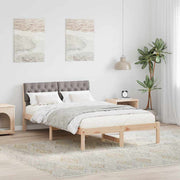 Sengestel Brun og taupe 120 x 200 cm Massivt fyrretræ