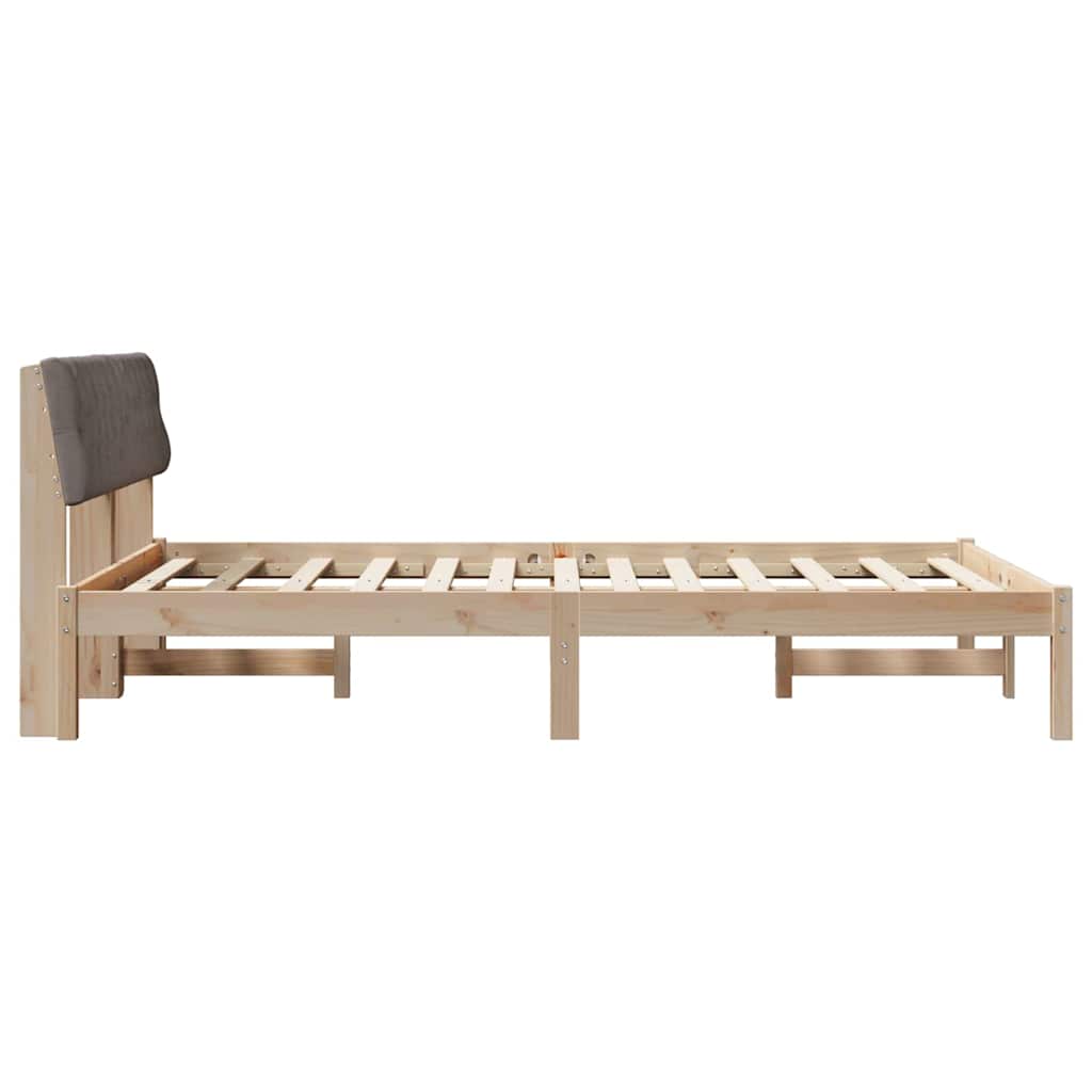 Sengestel Brun og taupe 135 x 190 cm Massivt fyrretræ