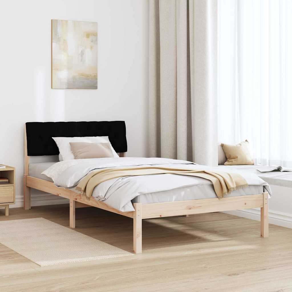 Sengestel Brun og sort 100 x 200 cm Massivt fyrretræ