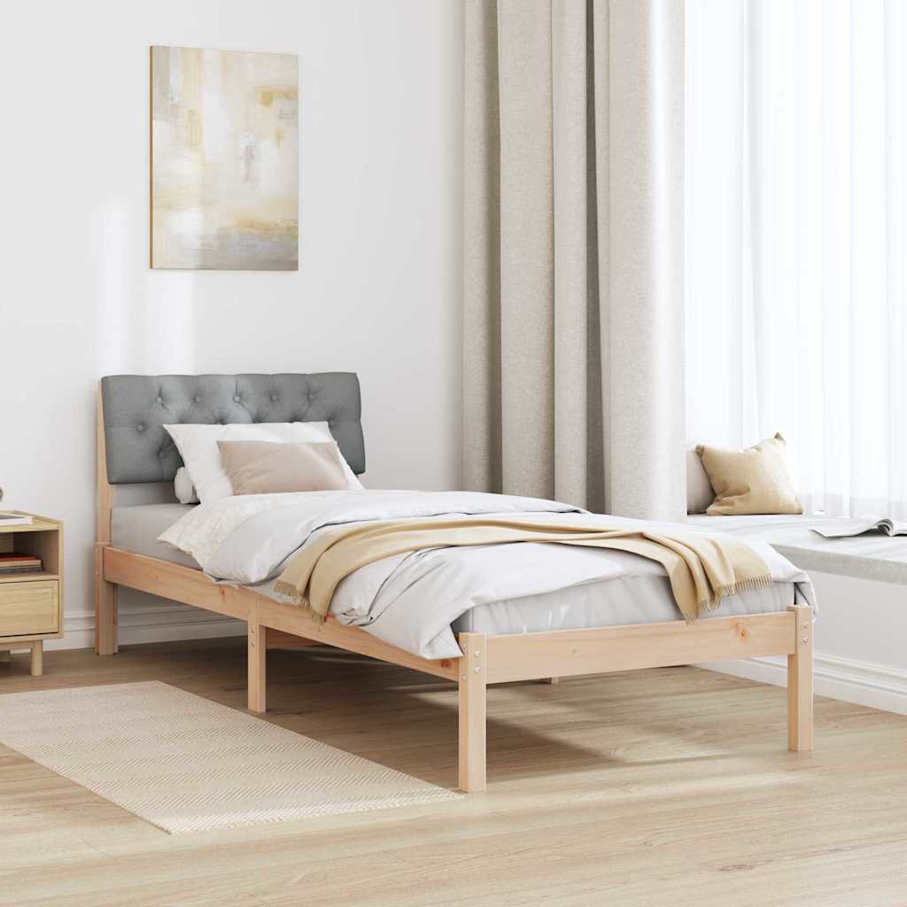 Sengestel Brun og lys grå 80 x 200 cm Massivt fyrretræ