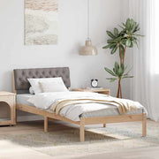 Sengestel Brun og taupe 90 x 190 cm Massivt fyrretræ