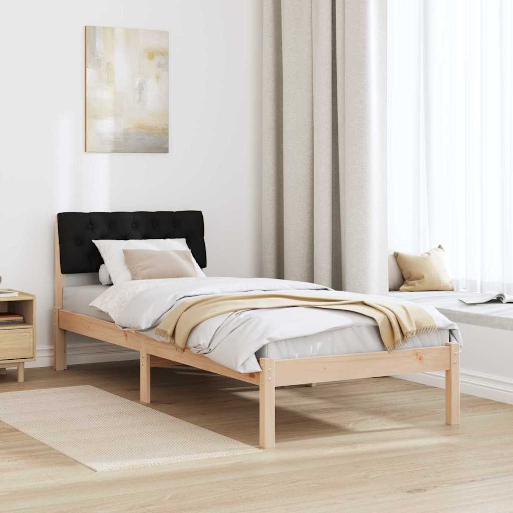 Sengestel Brun og sort 75 x 190 cm Massivt fyrretræ