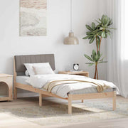 Sengestel Brun og taupe 75 x 190 cm Massivt fyrretræ