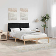 Sengestel med hovedgærde Brun 135 x 190 cm Massiv fyrretræ
