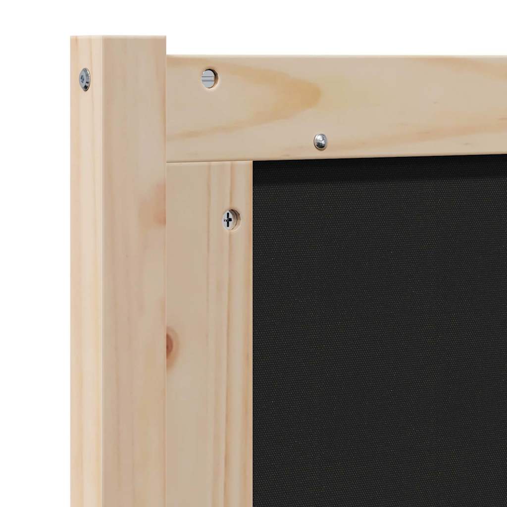 Polstret sengegavl Lysegrå 100 cm Massiv fyrretræ