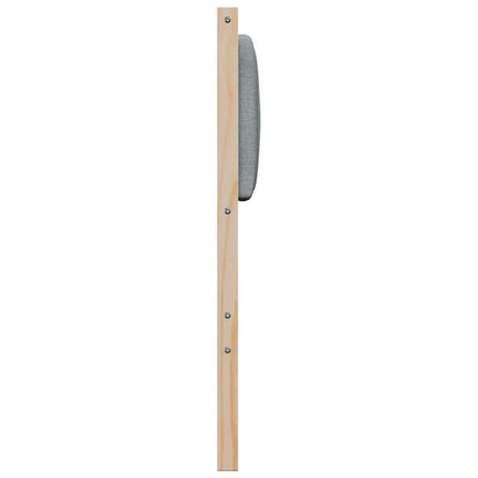 Polstret sengegavl med hovedgærde Brun 90 cm Massiv fyrretræ