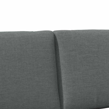 Polstret sengegavl Mørkegrå 180 cm Massiv fyrretræ