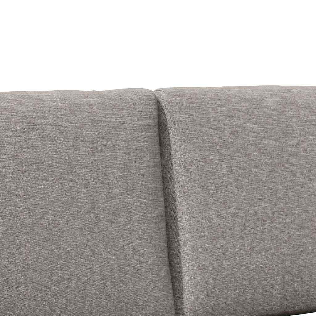 Polstret sengegavl Gråbrun 150 cm Massiv fyrretræ