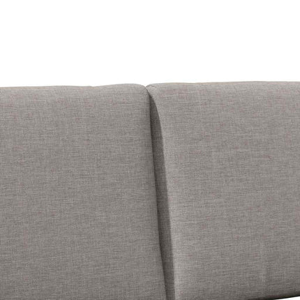 Polstret sengegavl Gråbrun 140 cm Massiv fyrretræ