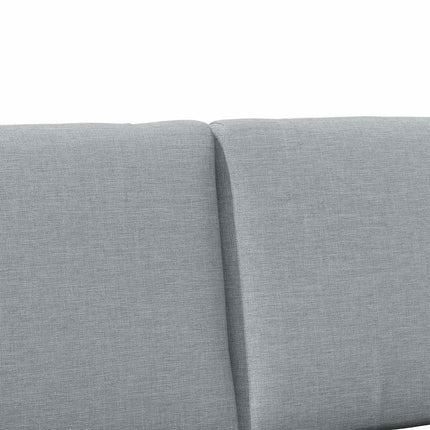 Polstret sengegavl Lysegrå 120 cm Massiv fyrretræ