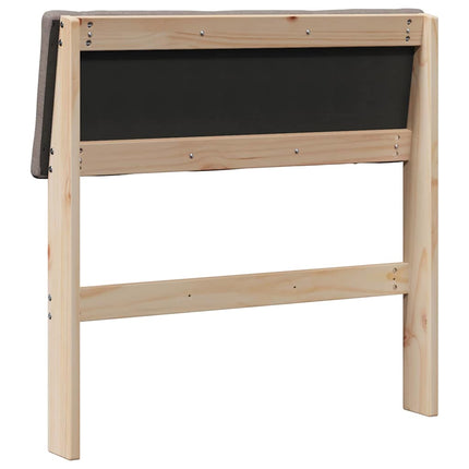 Polstret sengegavl Gråbrun 80 cm Massiv fyrretræ