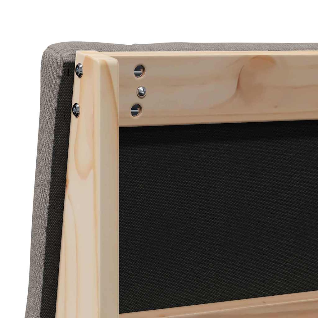 Polstret sengegavl Gråbrun 75 cm Massiv fyrretræ