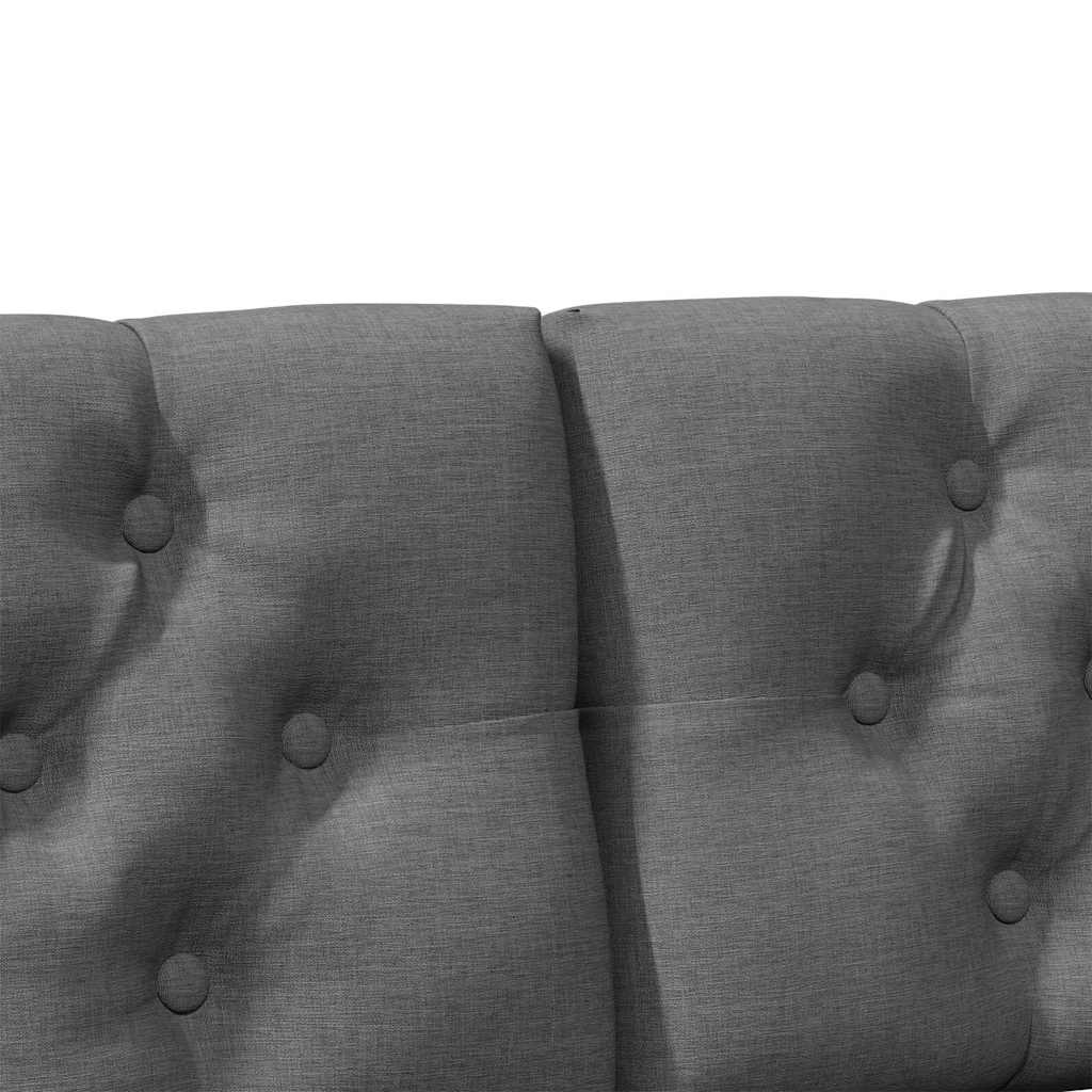 Polstret sengegavl Mørkegrå 180 cm Massiv fyrretræ