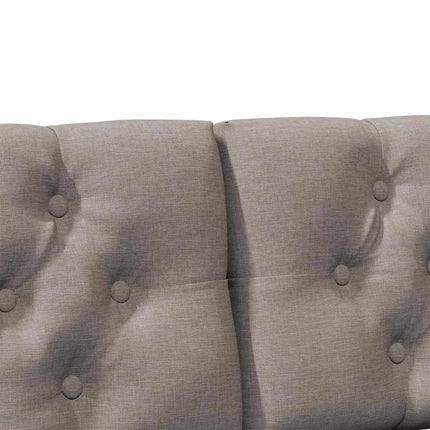 Polstret sengegavl Gråbrun 120 cm Massiv fyrretræ