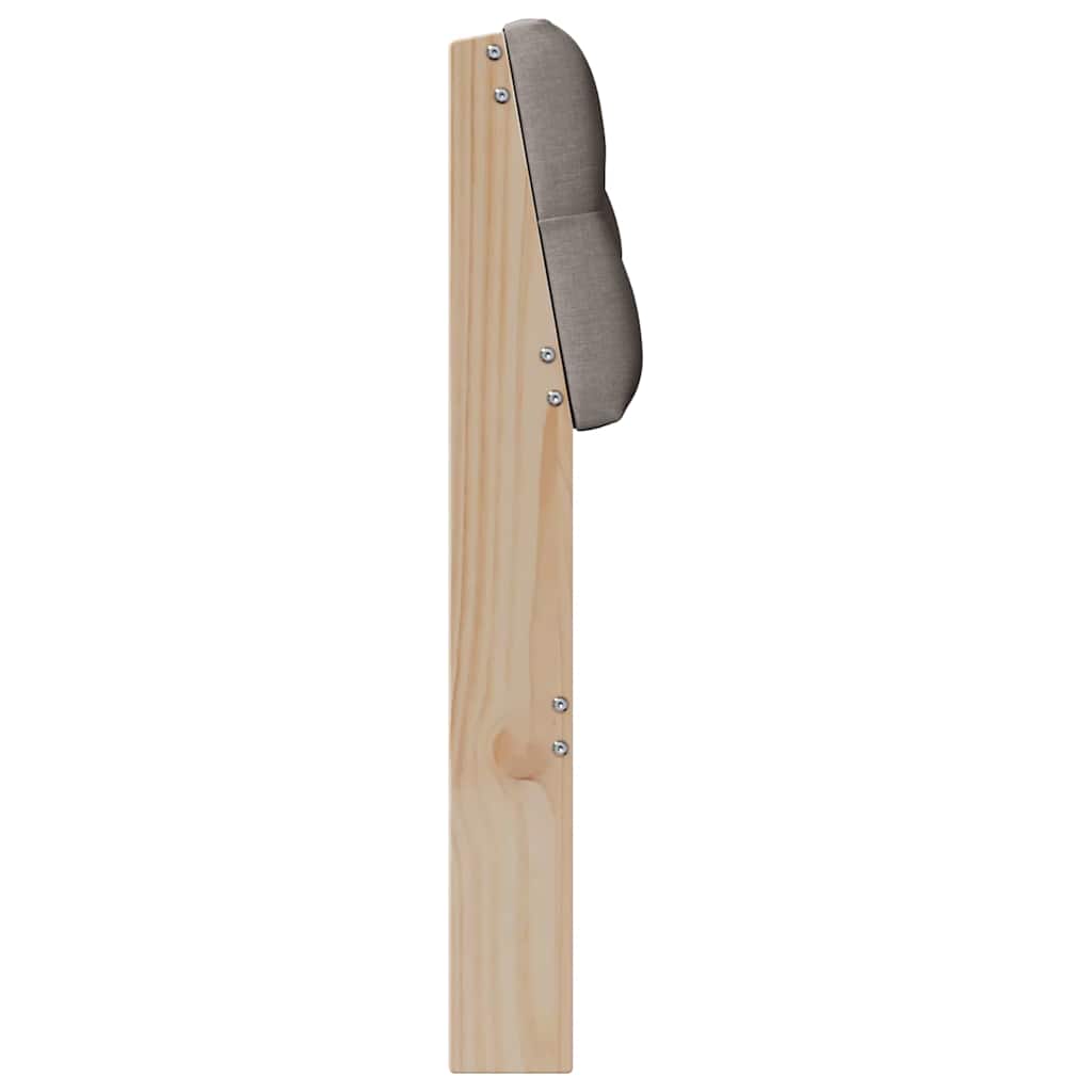 Polstret sengegavl Gråbrun 80 cm Massiv fyrretræ