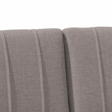 Polstret sengegavl Gråbrun 200 cm Massiv fyrretræ