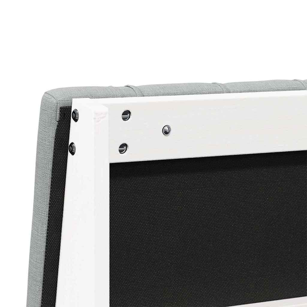 Polstret sengegavl Lysegrå 80 cm Massiv fyrretræ