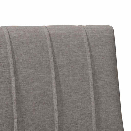 Polstret sengegavl Gråbrun 75 cm Massiv fyrretræ