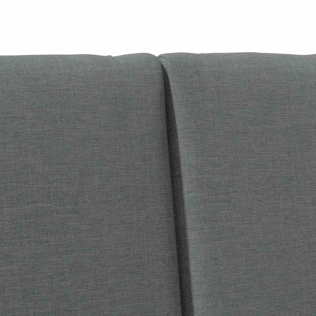 Polstret sengegavl Mørkegrå 200 cm Massiv fyrretræ