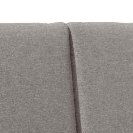 Polstret sengegavl Gråbrun 140 cm Massiv fyrretræ