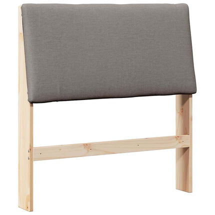 Polstret sengegavl Gråbrun 90 cm Massiv fyrretræ
