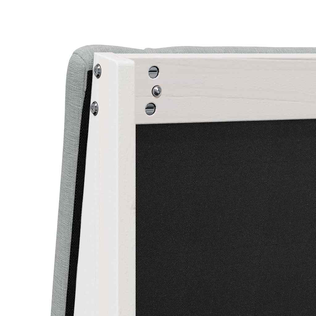 Polstret sengegavl Lysegrå 90 cm Massiv fyrretræ