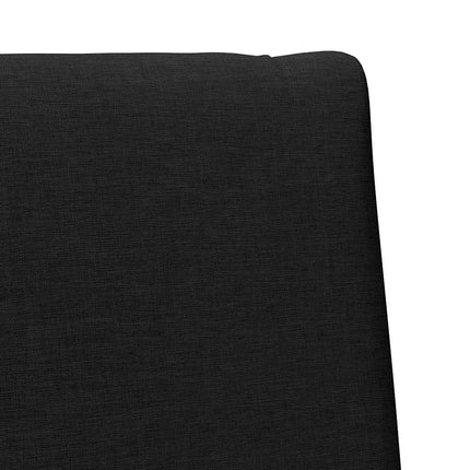 Polstret sengegavl Sort 80 cm Massiv fyrretræ