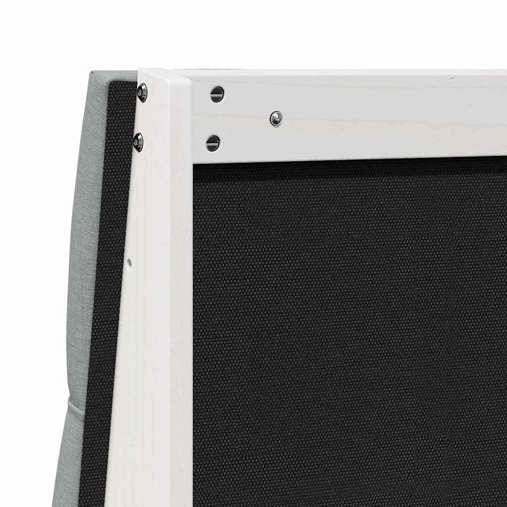 Polstret sengegavl Lysegrå 200 cm Massiv fyrretræ