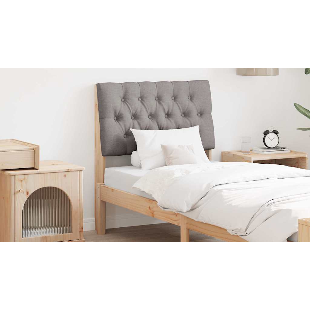 Polstret sengegavl Gråbrun 80 cm Massiv fyrretræ